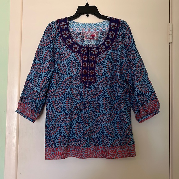 Robert Graham Blue and Purple Blouse - Picture 1 of 4